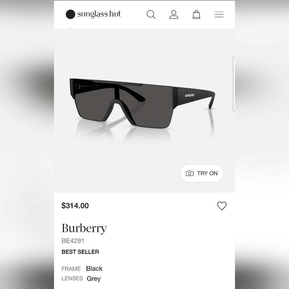 $314 NEW Burberry BE4291 - 3464 LOGO Shield Sunglasses in Mirror Lens - Picture 2 of 15